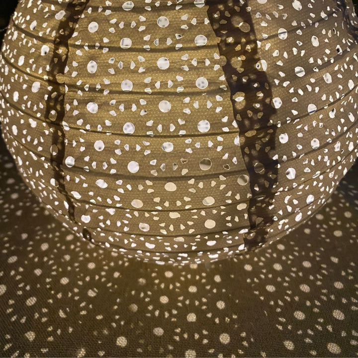 Solcellslykta Ø25 cm sand