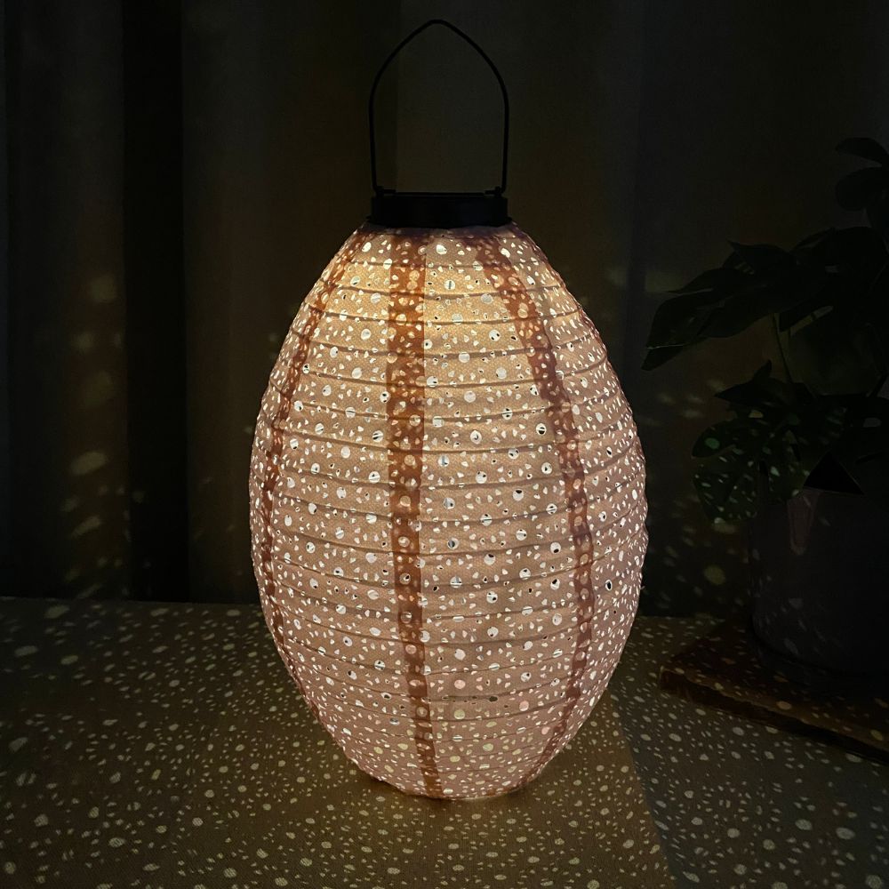 Solcellslykta Ø22x32 cm rosa