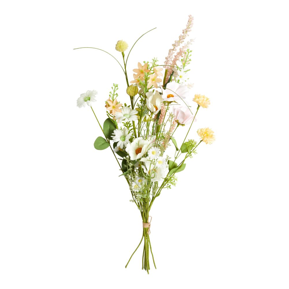 Blombukett – vild flora i vitt/rosa