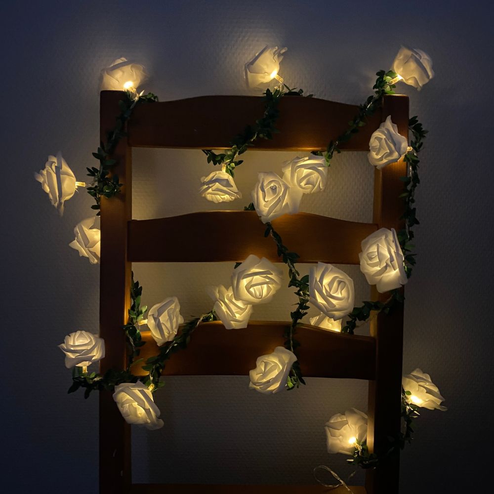 Conzept - Solar ljusslinga med rosor 20 st.