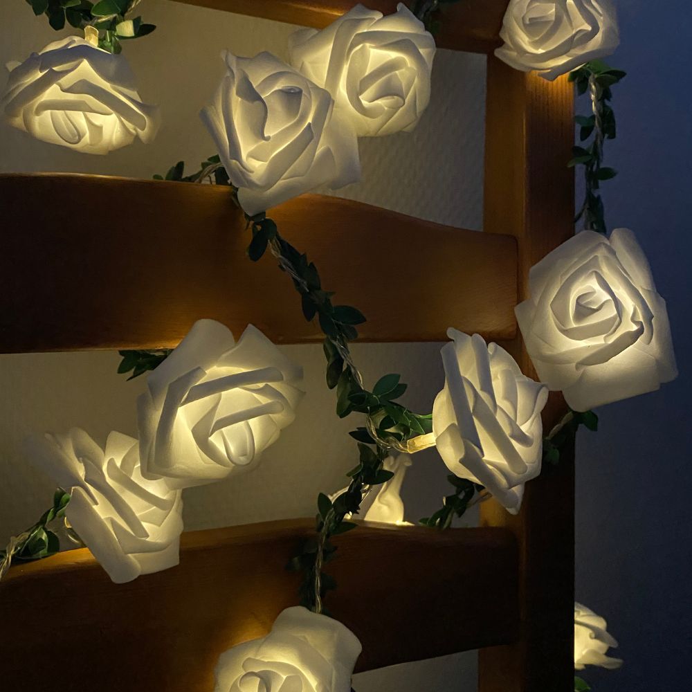 Conzept - Solar ljusslinga med rosor 20 st.