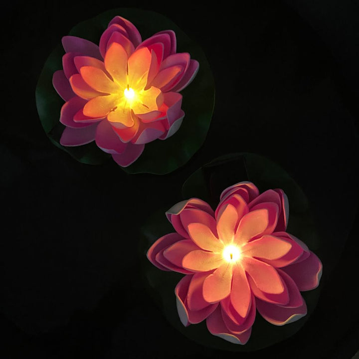 Conzept - Solar lotusblomma Ø17 cm rosa 2 st.