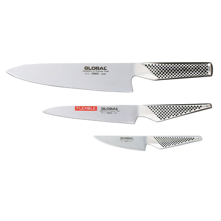 Global - Knivset 3 delar - GS-1, GS-11, G-2 - stål