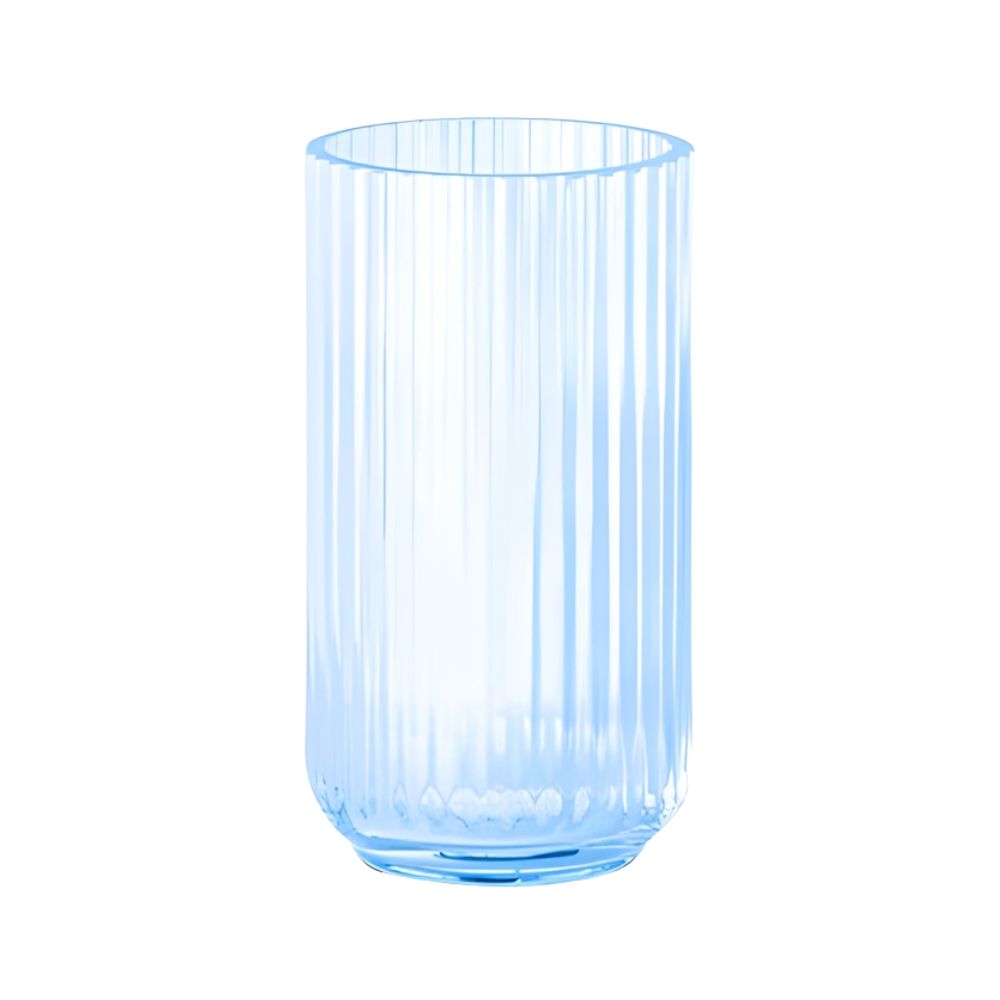 Lyngby - Vas 15 cm - Ljusblått glas