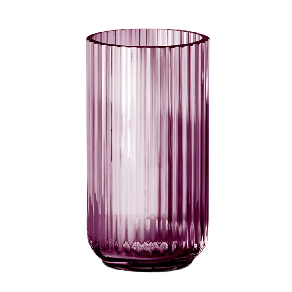 Lyngby - Vas 15 cm - Lila Glas