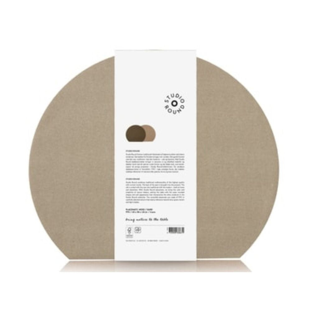 Studio Round - Vändbara bordsunderlägg 4 st. 43 x 36 cm Moss/Sand
