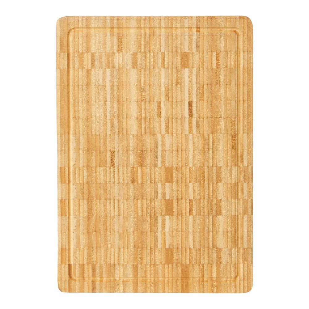 Skärbräda med saftspår 42x31x4 cm bambuolja