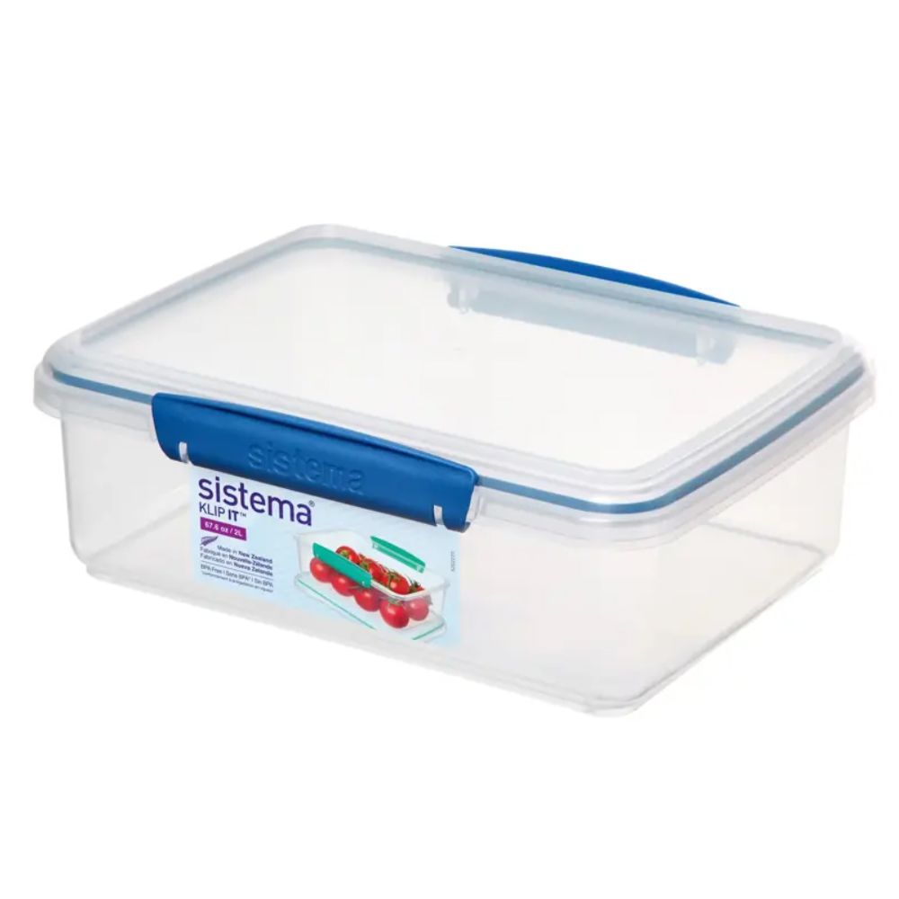 Sistema - Klip It 2 Litre Mixed - Blå - Opbevaring