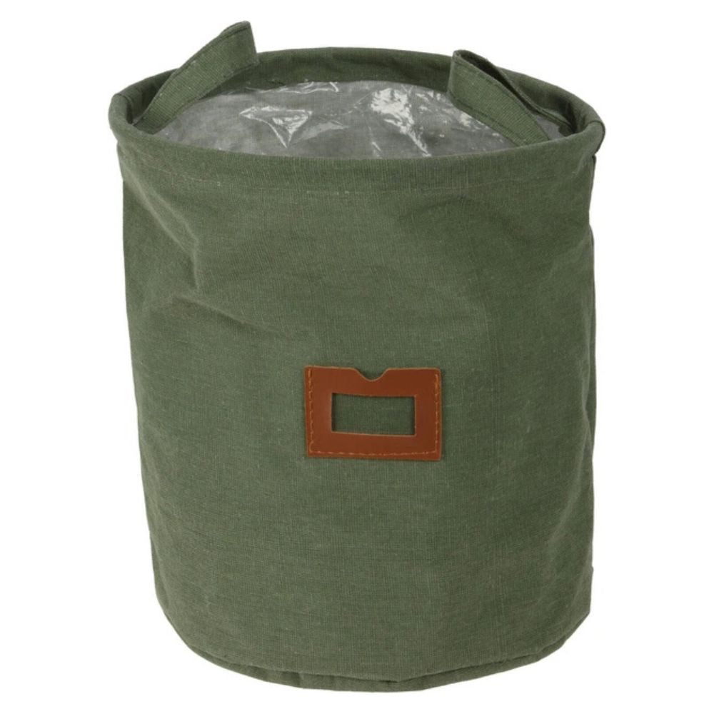 Tygkorg med handtag - grön