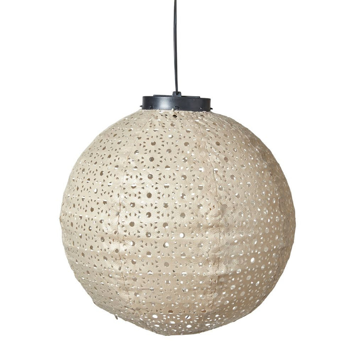 Solcellslykta Ø25 cm sand