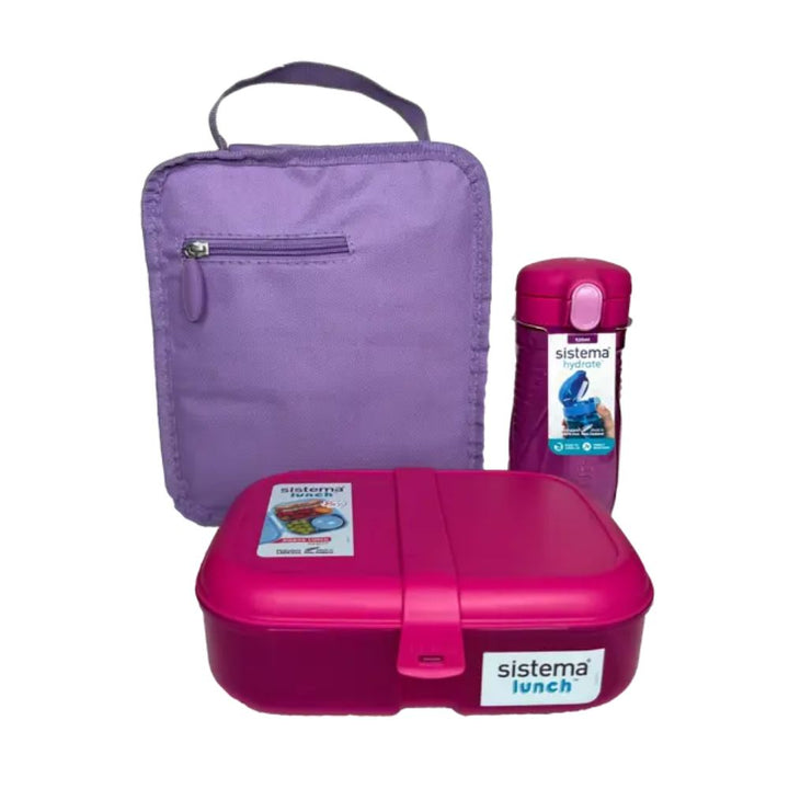 Sistema - LunchTime 3-pack - Rosa/Lila