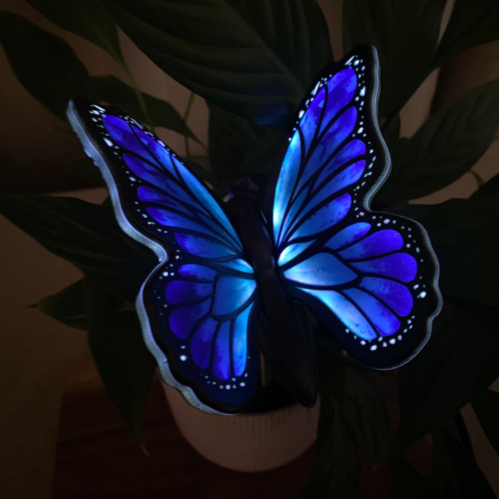 Conzept - Solar fjäril på spett 1 st. - blå 11x77 cm