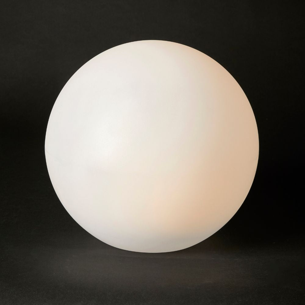 Solar lyskugle med spyd 1 stk. - Ø30x28 cm plast hvid