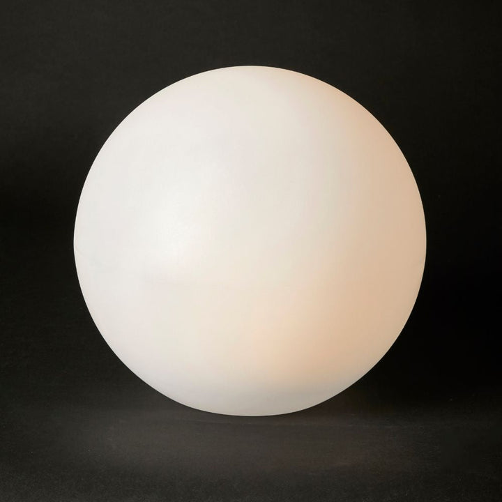 Solar lyskugle med spyd 1 stk. - Ø30x28 cm plast hvid