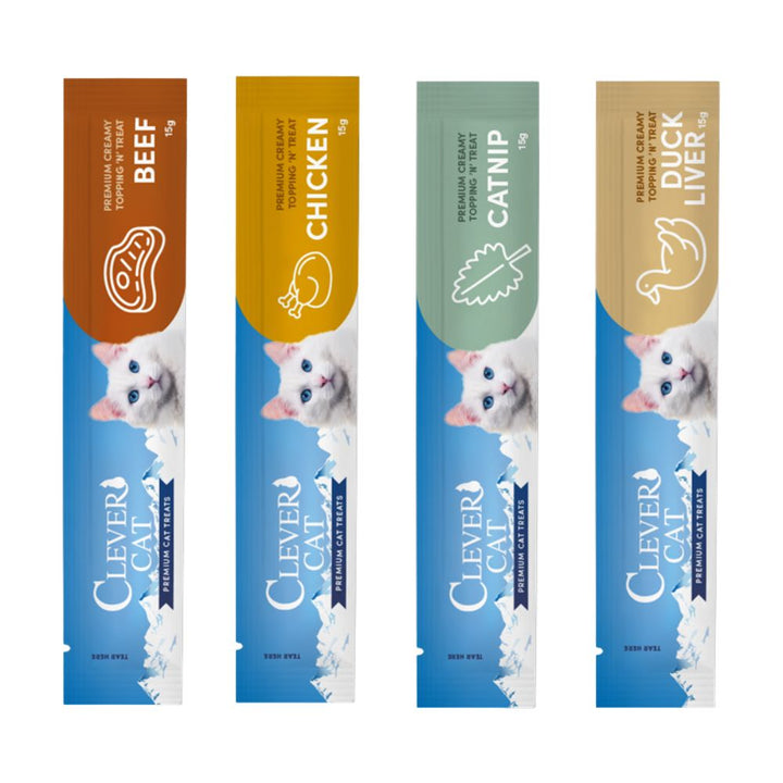 Clever Cat - Flytande godbit 4 st. - olika smaker