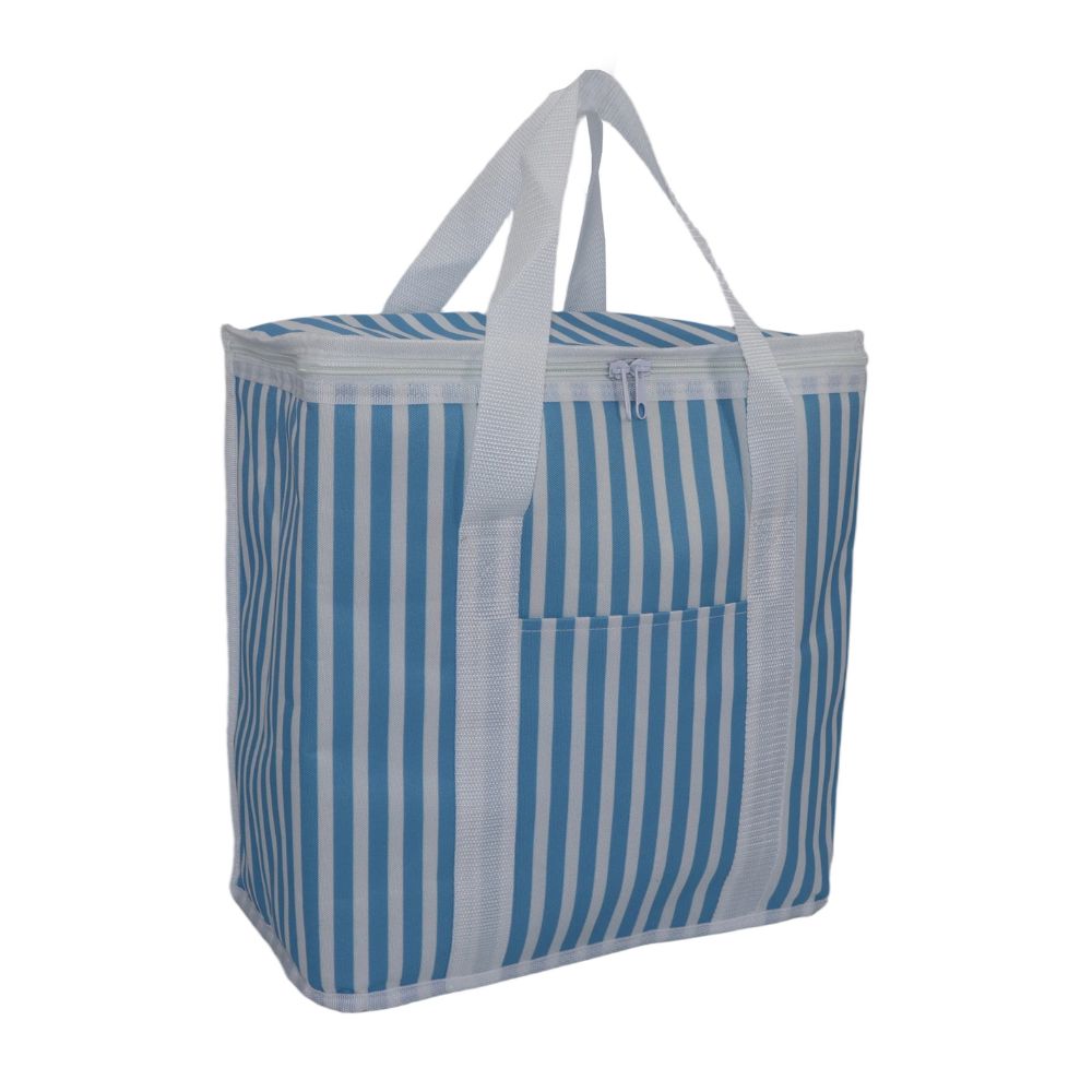 Conzept - Kylväska 34x17x34 cm (20 L) ljusblå randig