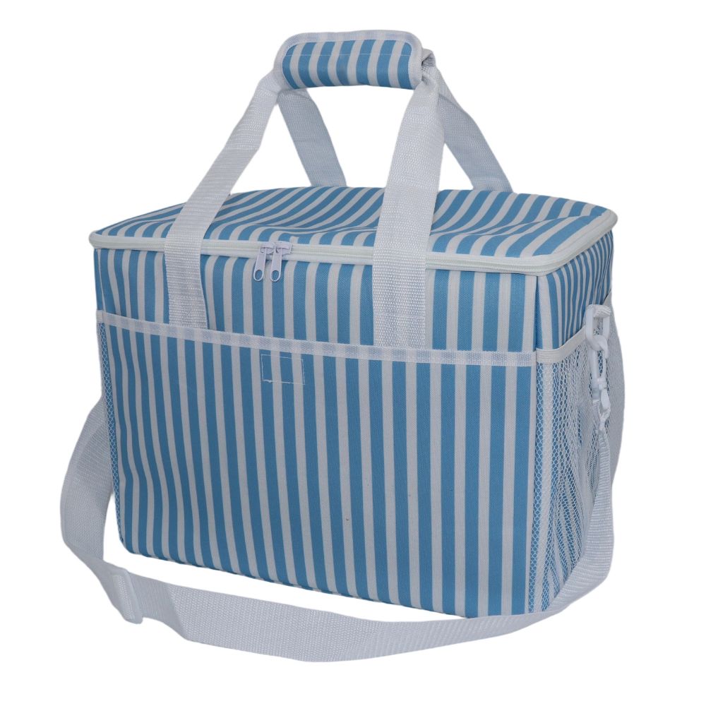 Conzept - Kylväska 40x26x29 cm (30L) ljusblå randig