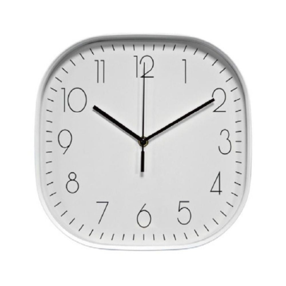 Conzept - Väggklocka radiostyrd 30x30 cm i vit - Sweep Quartz Movement
