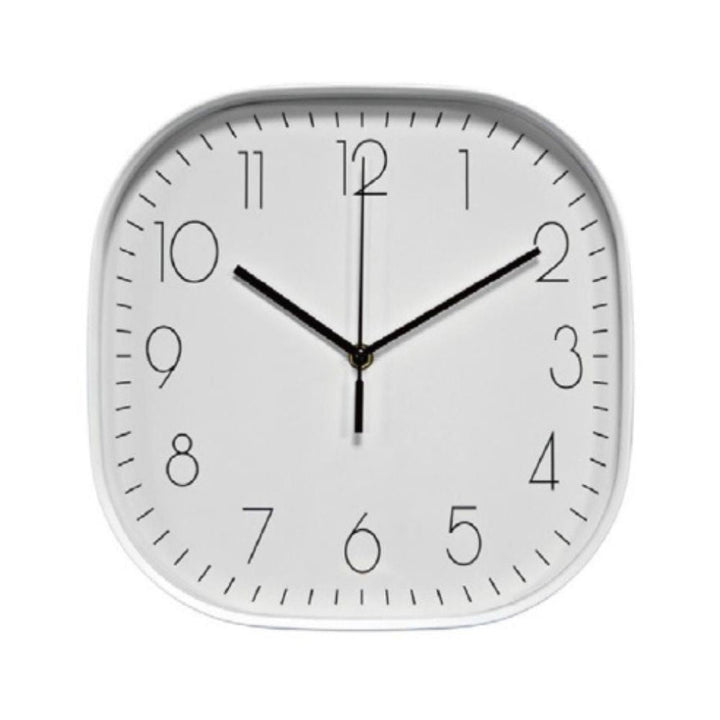 Conzept - Väggklocka radiostyrd 30x30 cm i vit - Sweep Quartz Movement