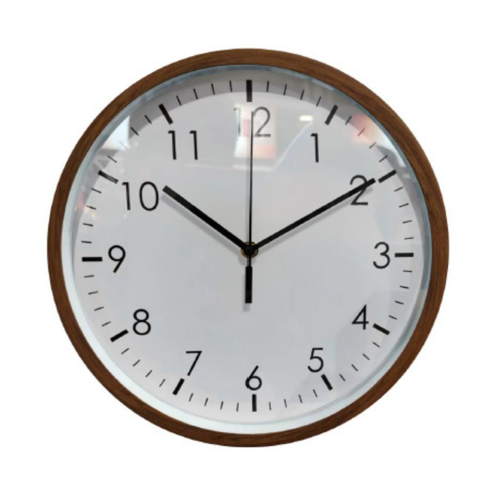 Conzept - Radiostyrd väggklocka 30 cm - ram i imiterat trä - Sweep Quartz Movement