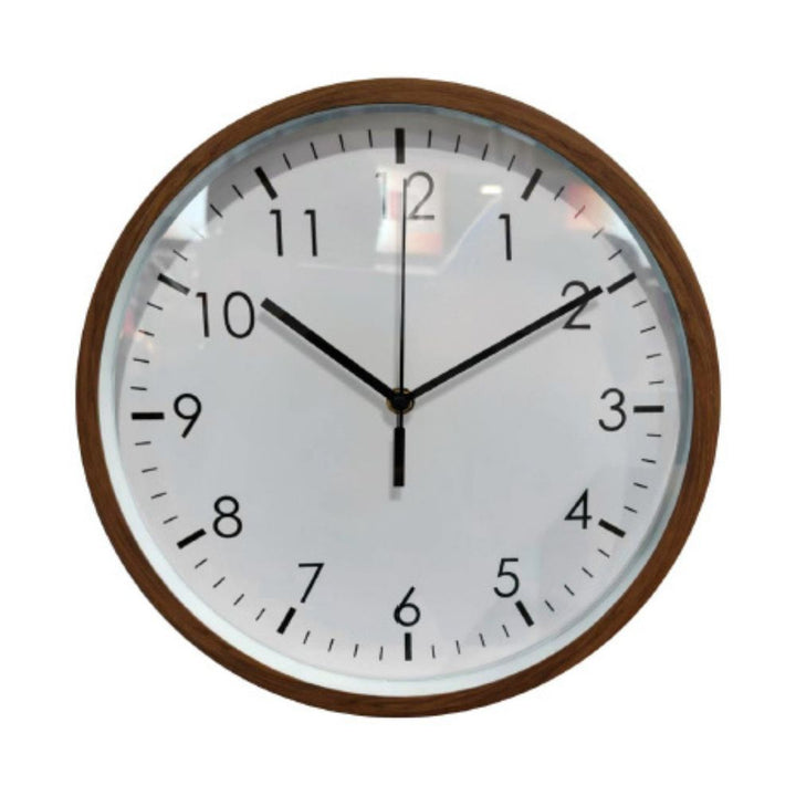 Conzept - Radiostyrd väggklocka 30 cm - ram i imiterat trä - Sweep Quartz Movement