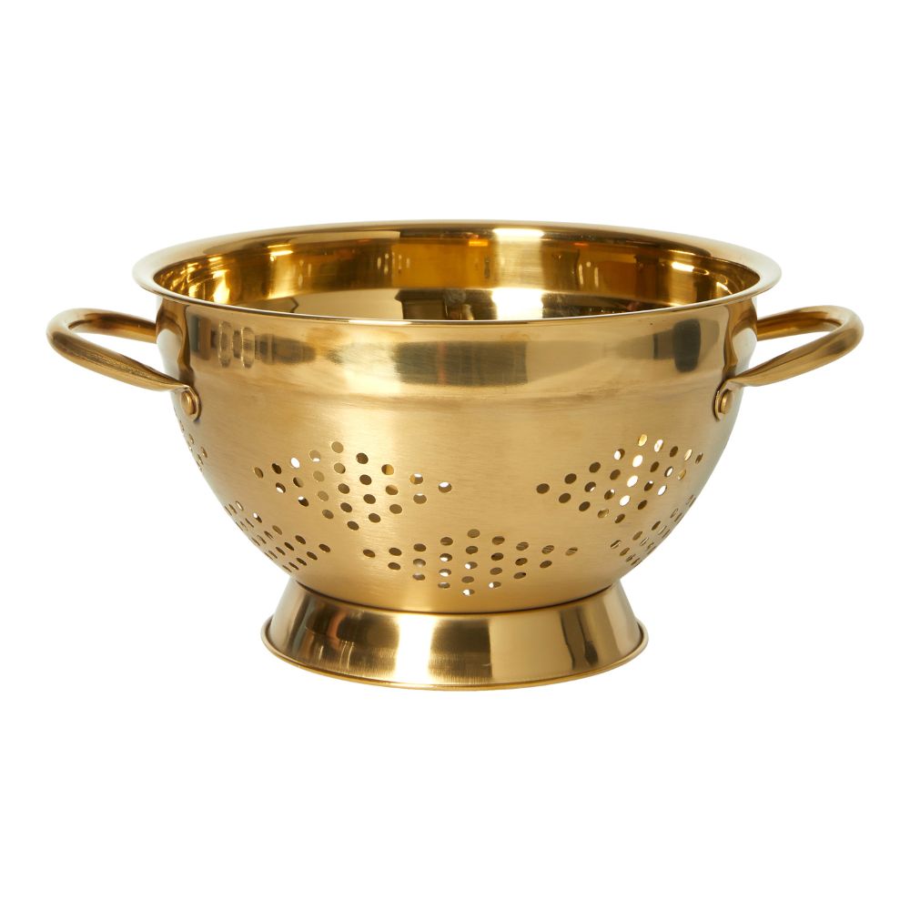 Durkslag Ø22 cm - guldfärgad