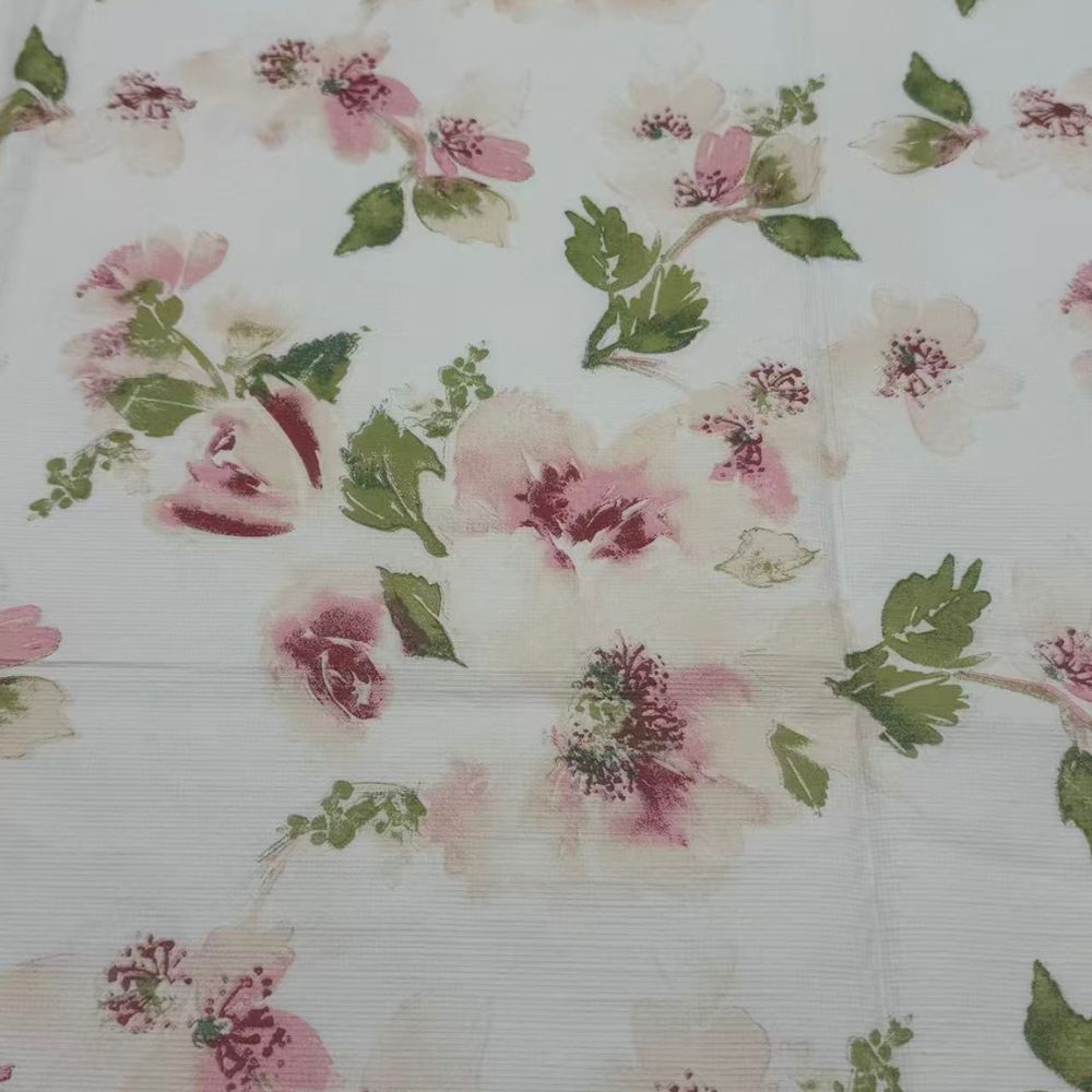 Vaxduk med blommönster Ø140 cm