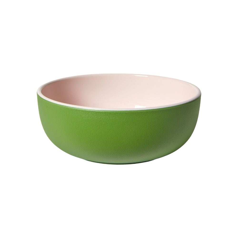 Skål - Ø14,6 cm - recycled PET i grøn/rosa