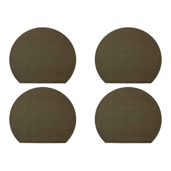 Studio Round - Vändbara bordsunderlägg 4 st. 43 x 36 cm Moss/Sand