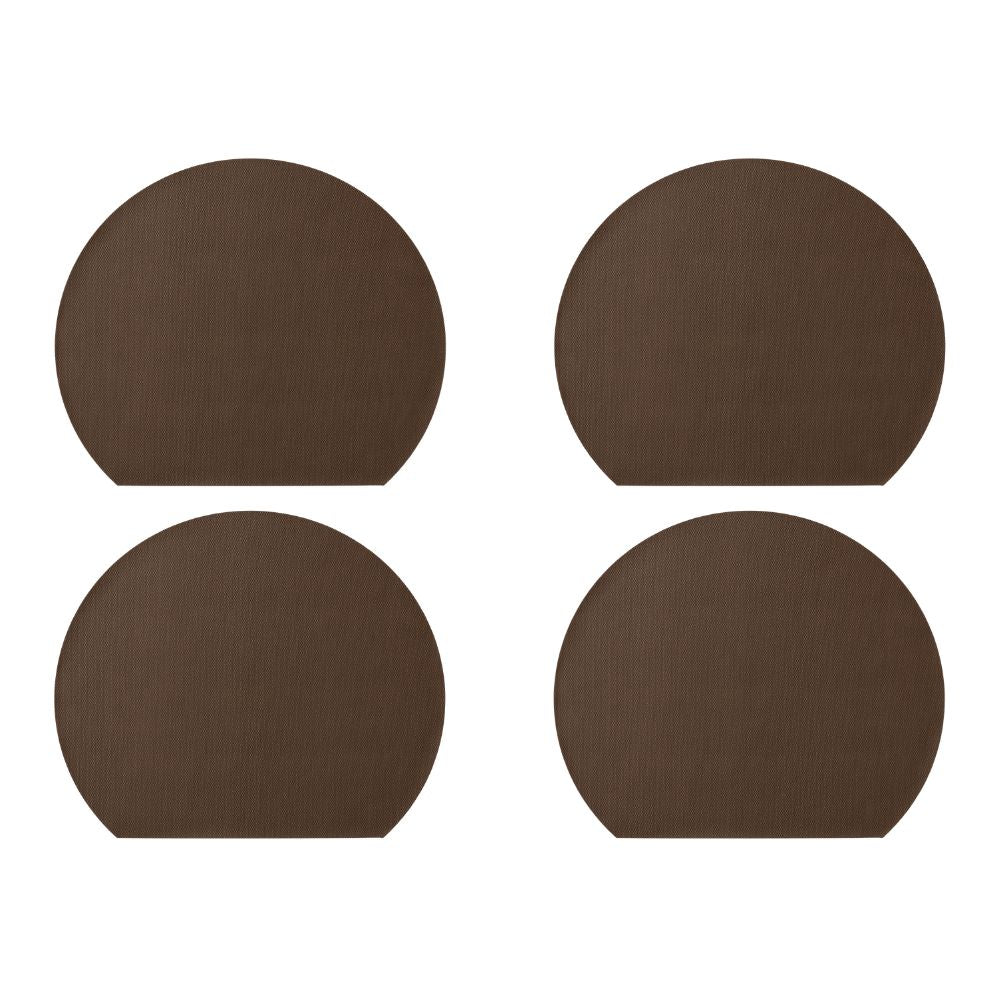 Studio Round - Vändbara bordsunderlägg 4 st. 43 x 36 cm Bark/Sand