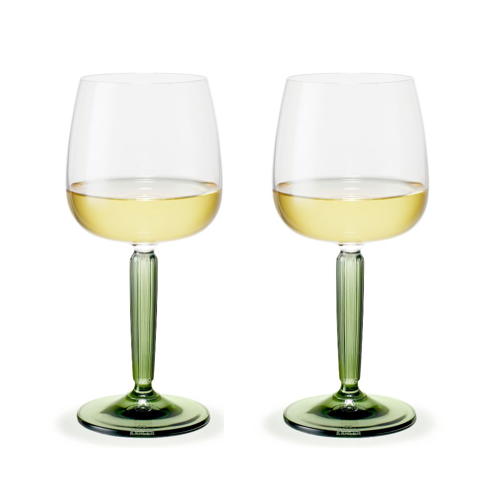 Kähler - Hammershøi Vittvinsglas 35 cl grön 2 st.
