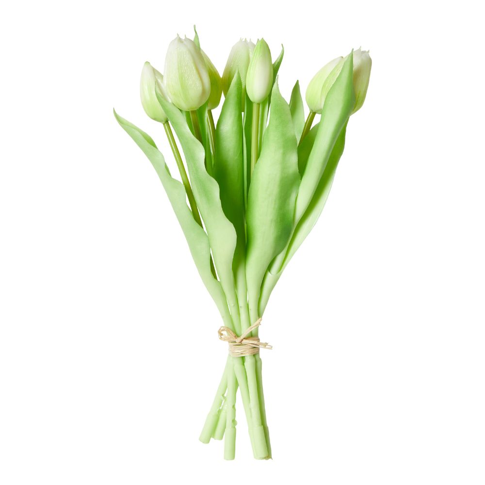 Tulpanbukett 7 st. 31 cm vit