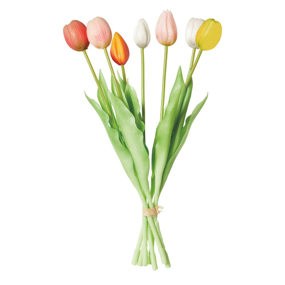 Tulpanbukett 7 st. 39 cm multifärgad