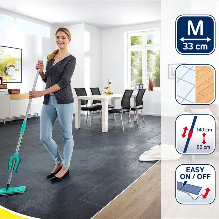 Leifheit - Picobello Golvtvättmaskin med teleskophandtag 33 cm grön