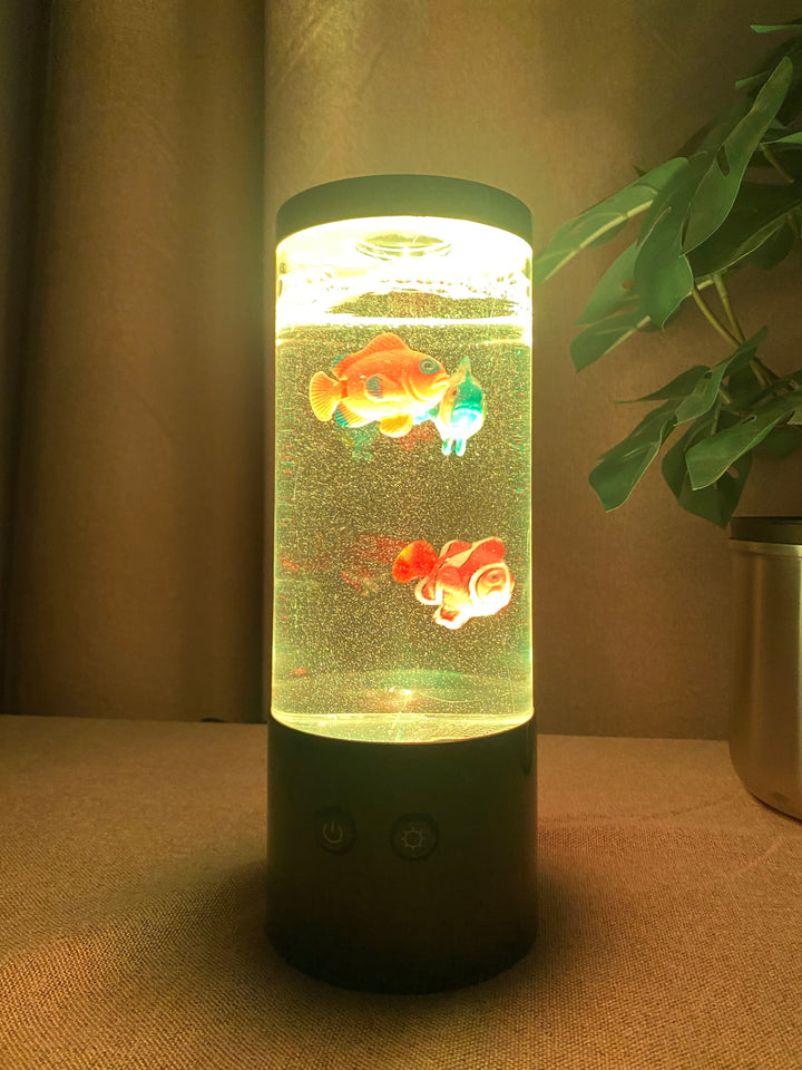 Fiskelampa med 3 fiskar för batteri inkl. USB-kabel