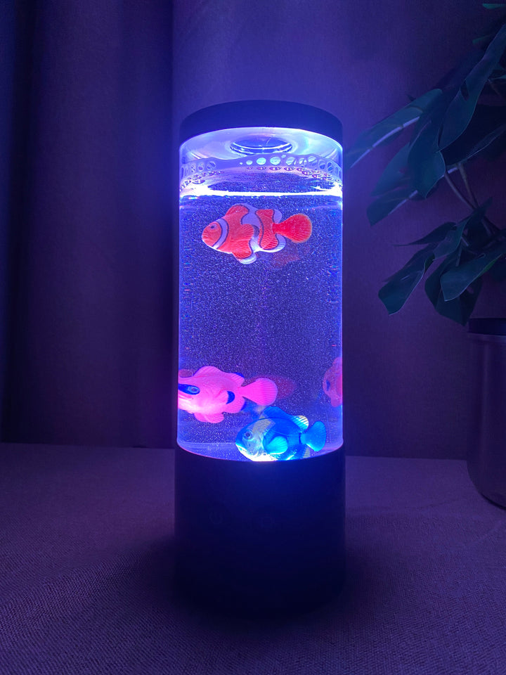 Fiskelampa med 3 fiskar för batteri inkl. USB-kabel