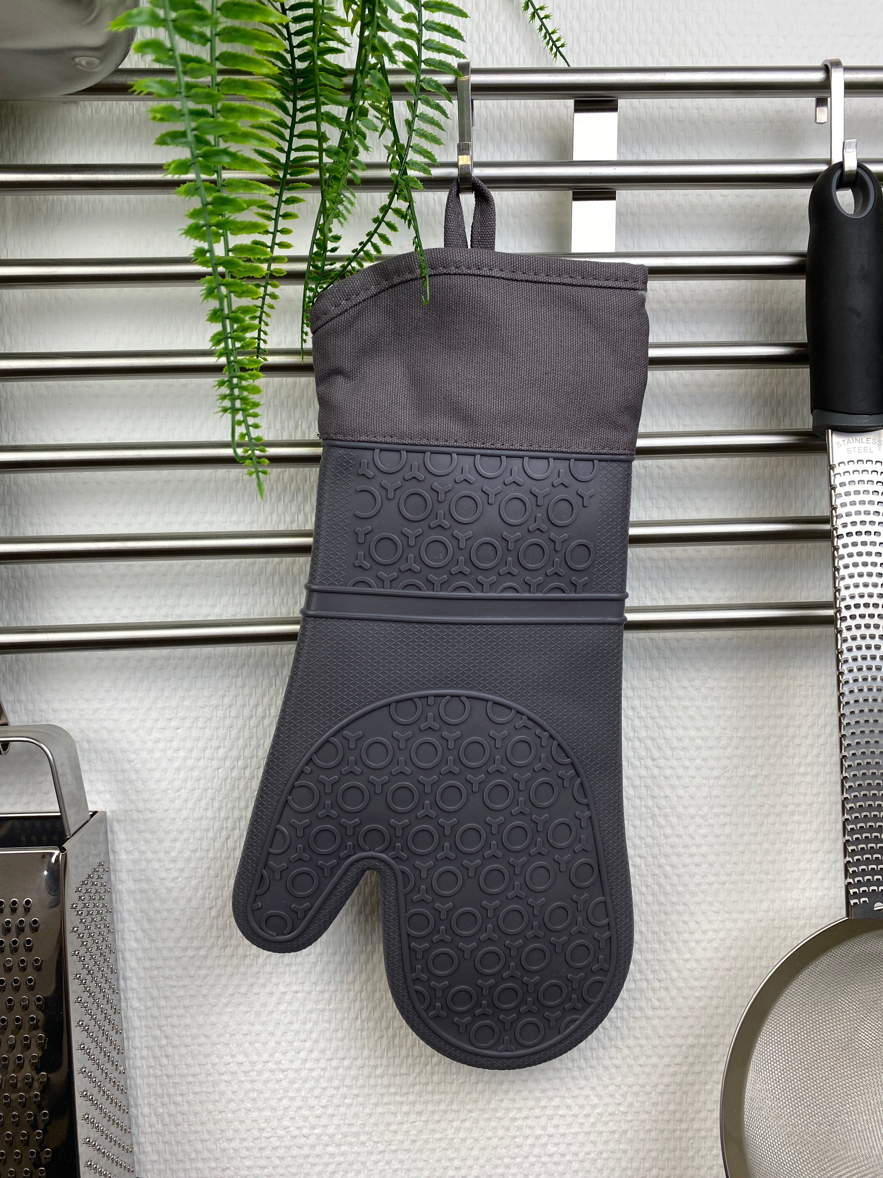 Daily - grillhandske silikon 19x37 cm grå