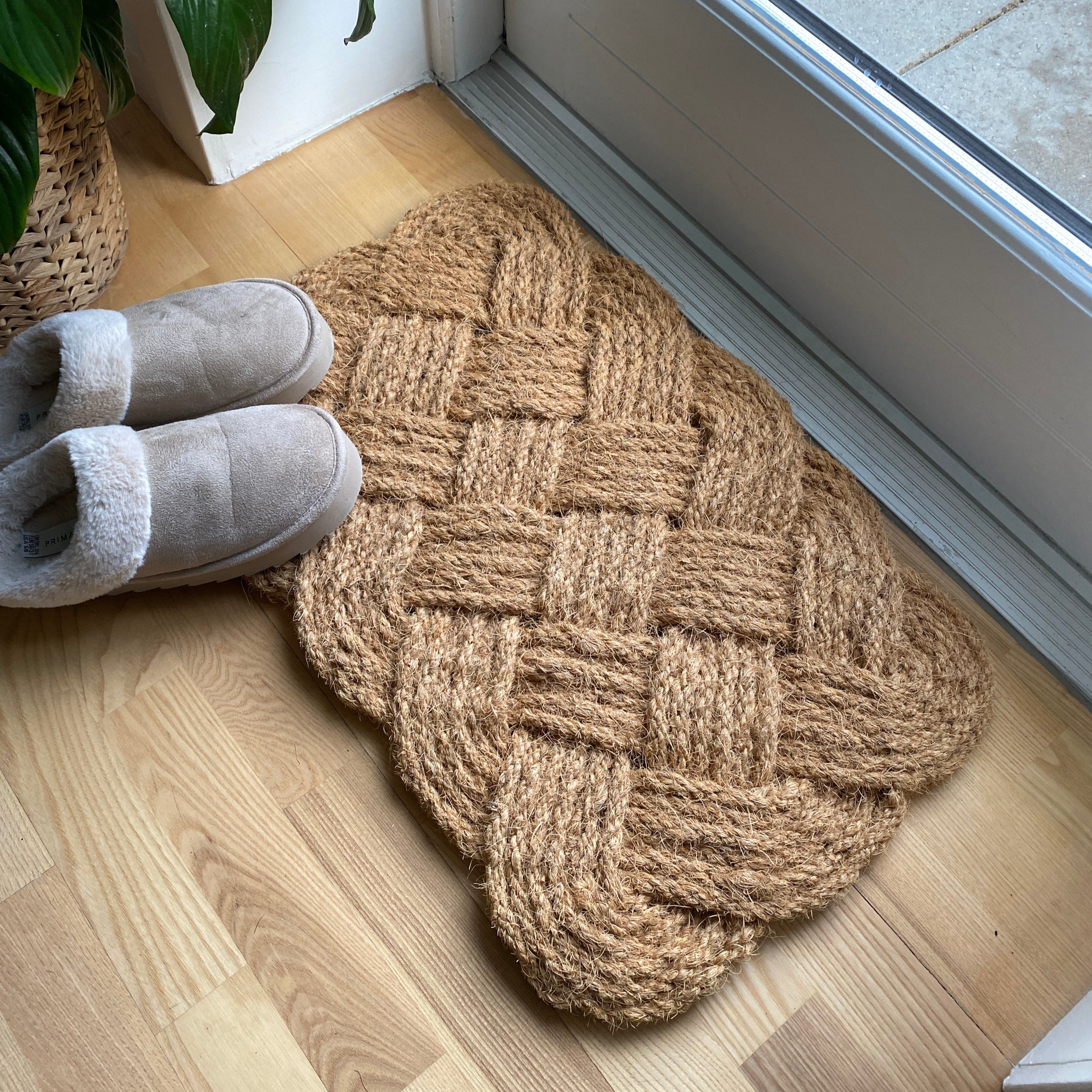 Dörrmatta rotting 45x75 cm jute naturfärgad