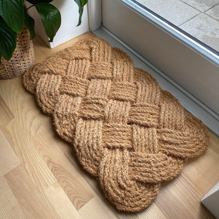 Dörrmatta - flätat mönster 40x60 jute