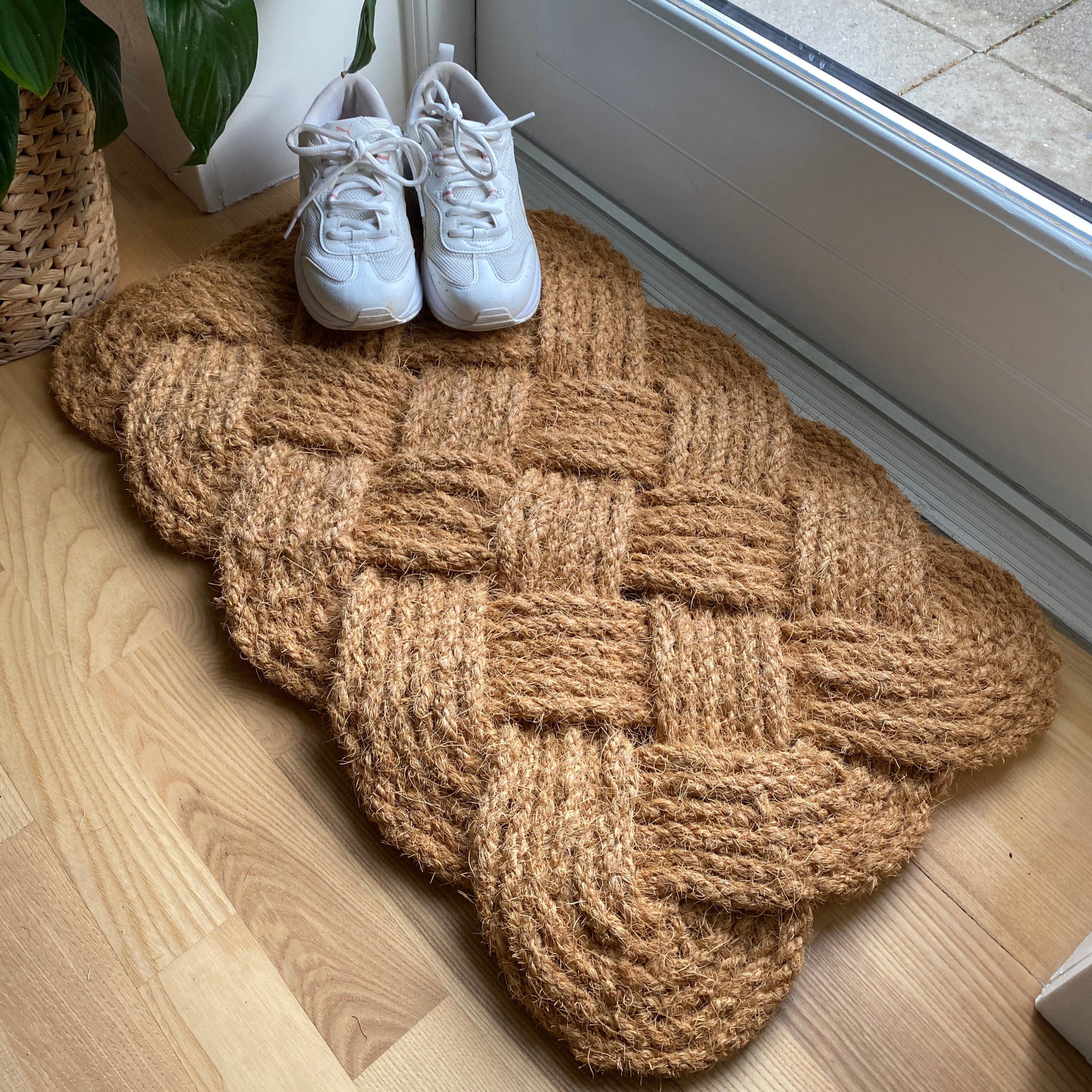 Dörrmatta - flätat mönster 40x60 jute