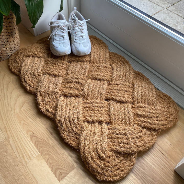Dörrmatta - flätat mönster 40x60 jute