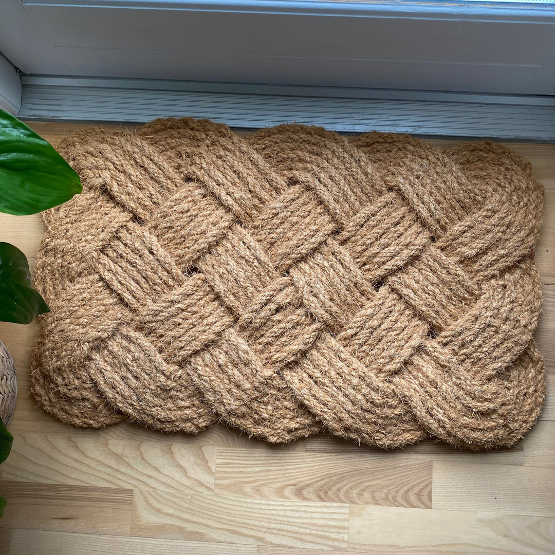 Dörrmatta - flätat mönster 40x60 jute