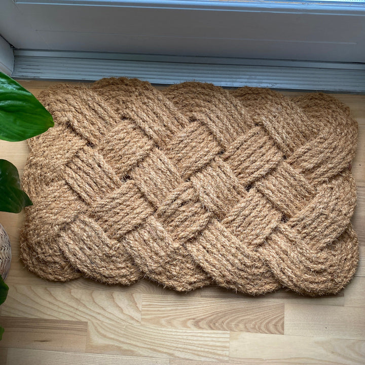 Dörrmatta - flätat mönster 40x60 jute
