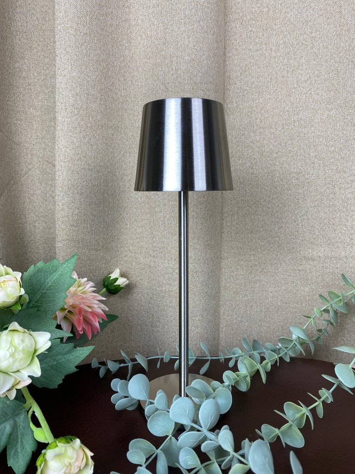 Bordslampa med touch i silver 27,5 cm