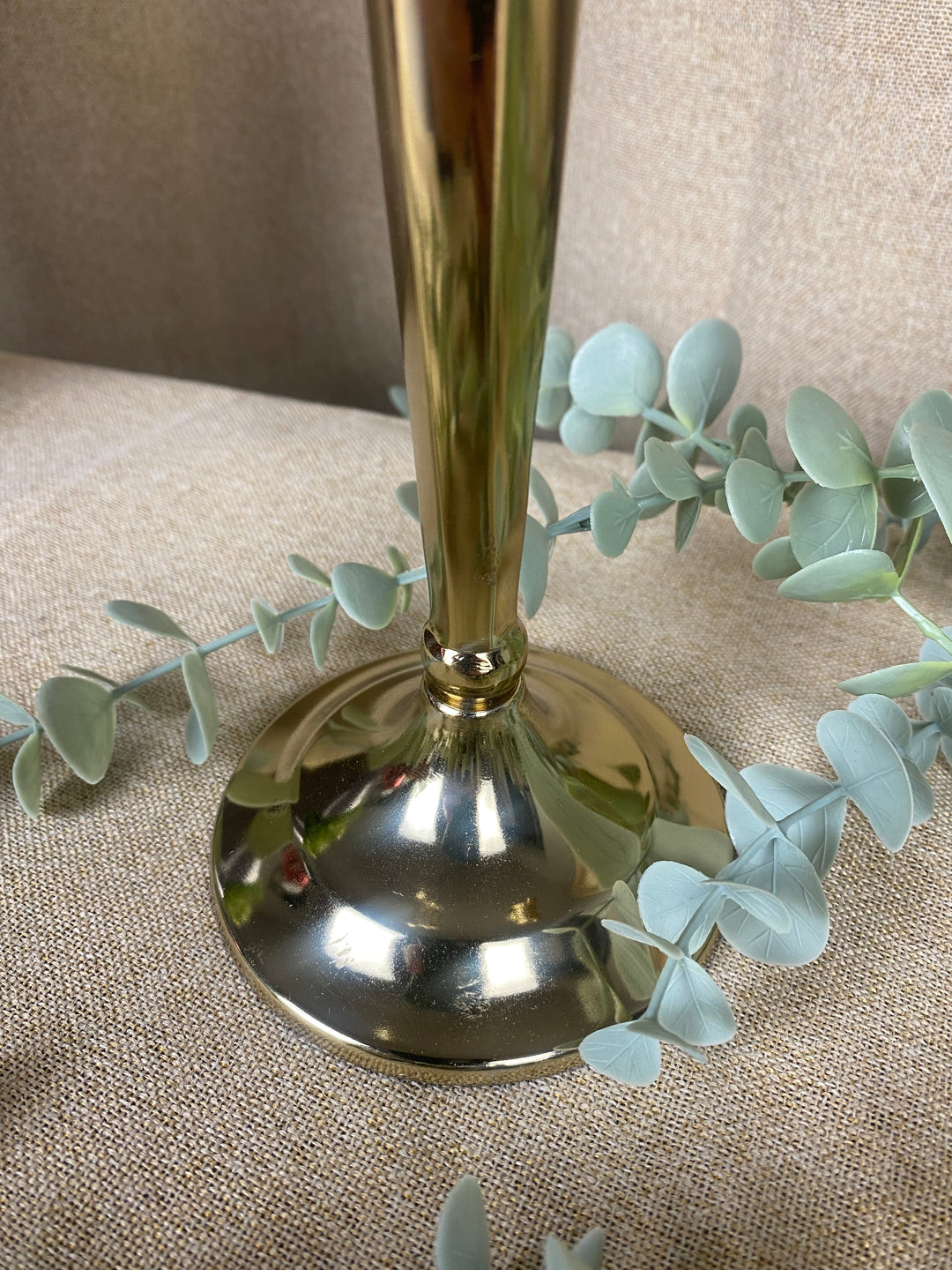 Ljusstake med 5 armar 27 cm guldfärgad