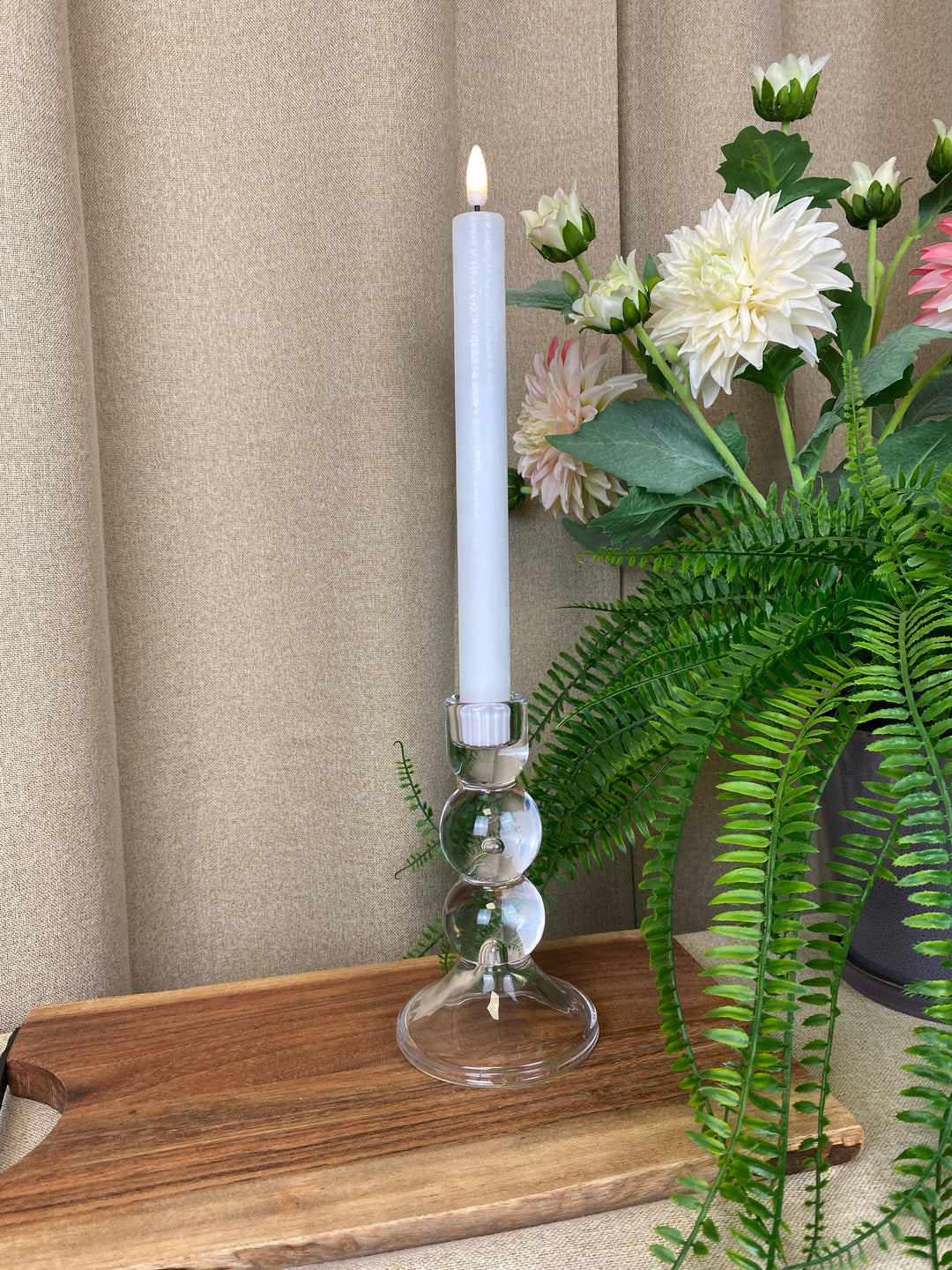 Glasljusstake - 15 cm