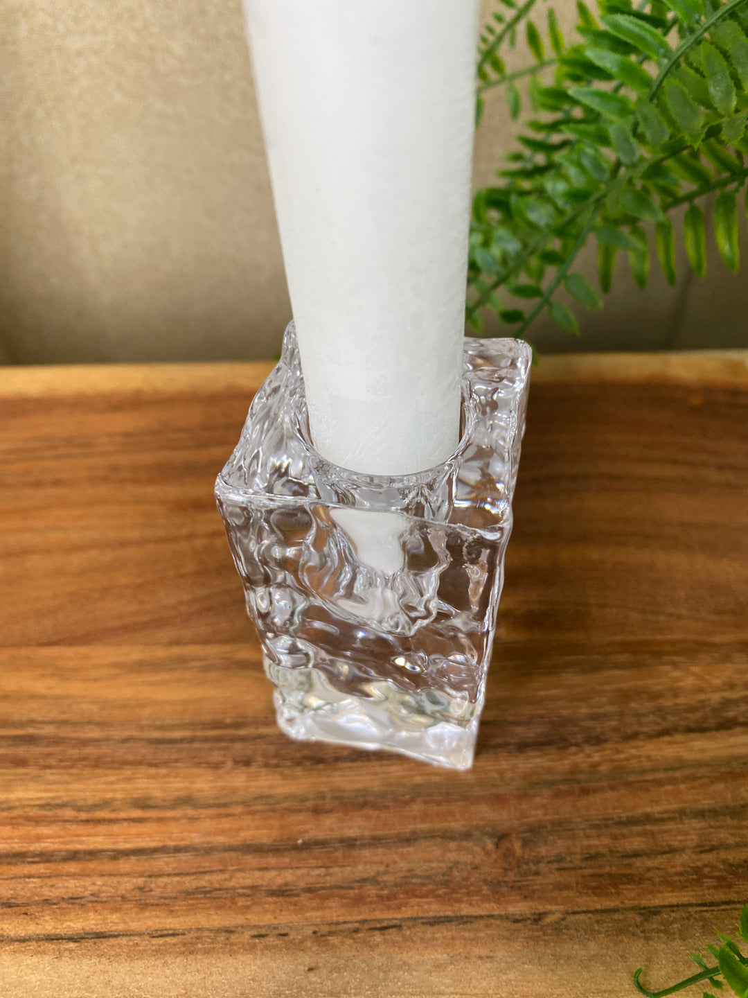 Ljusstake i glas 7,8 cm