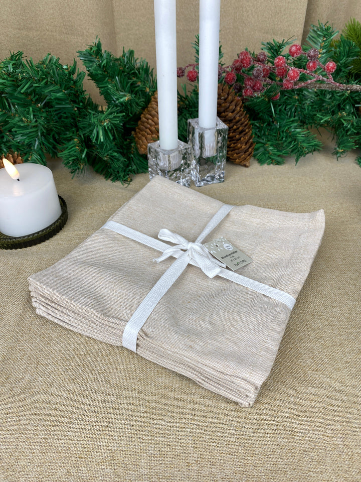 Servetter 4 st. i linne - 40x40 cm