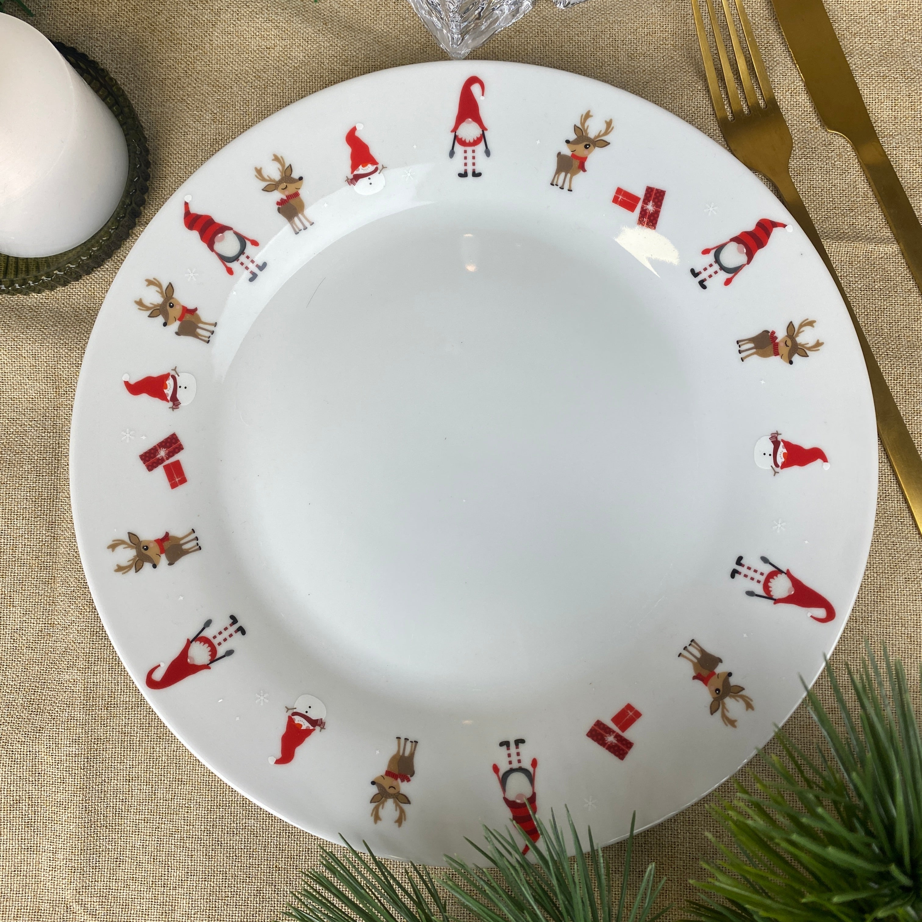 Tallrik Ø27 cm med julmotiv