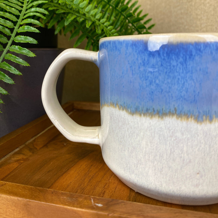 Kopp 1 st. blå/beige